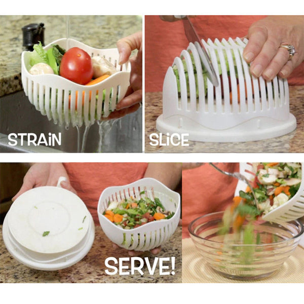 Salad Cutter Bowl | 60 Seconds Salad Chopper | Ready Salad in 1 minute