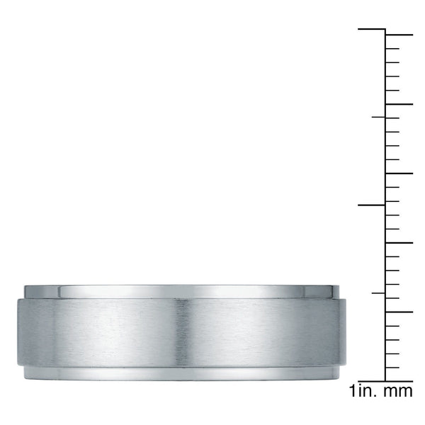 Boston Bay Diamonds Comfort Fit 7mm Titanium Men's Wedding Band Ring