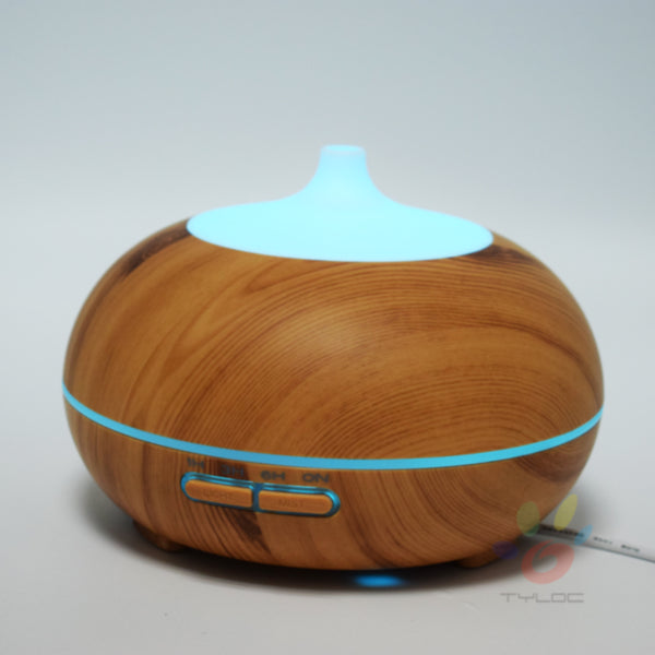 300ml Wood Grain Cool Mist Humidifier Ultrasonic Aroma Essential Oil Diffuser for Office Home Bedroom Living Room Study Yoga Spa