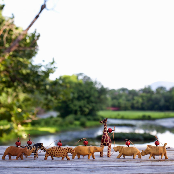 African Animals Ornament Set