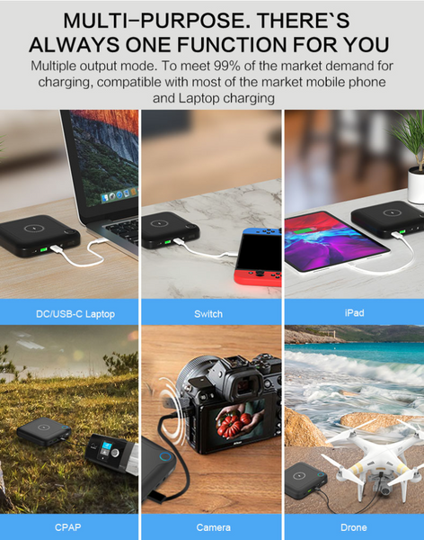 Laptop usb c Wireless Charger Powerbank 60w/24000 mah