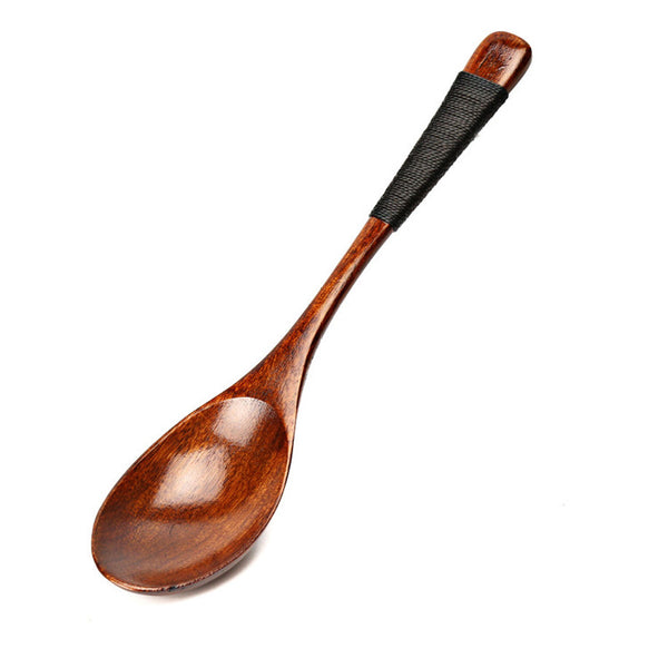 Bundle of Japan Style Handmade Natural Spruce w/ 2pcs Large Long Handled Wooden Spoon