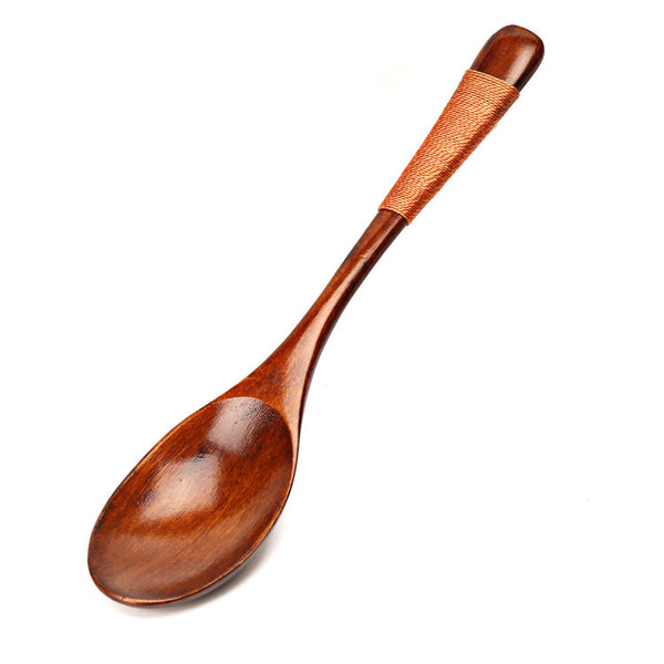 Bundle of Japan Style Handmade Natural Spruce w/ 2pcs Large Long Handled Wooden Spoon
