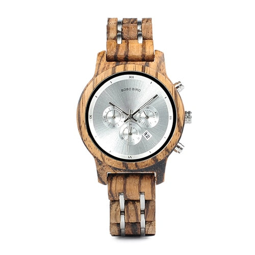 BOBO BIRD Watches Luxury Chronograph Date Quartz pink Ladies Wooden
