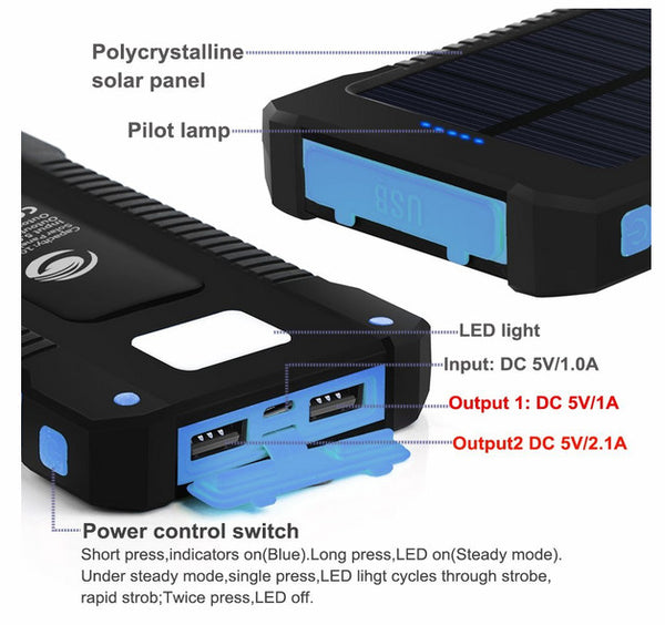 Power bank with flashlight -30000mah